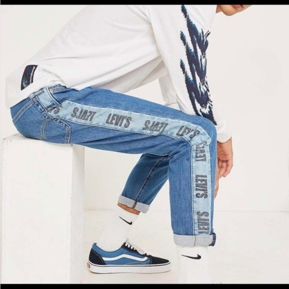 Levi's Blue Denim Jeans with Branded Side Tape